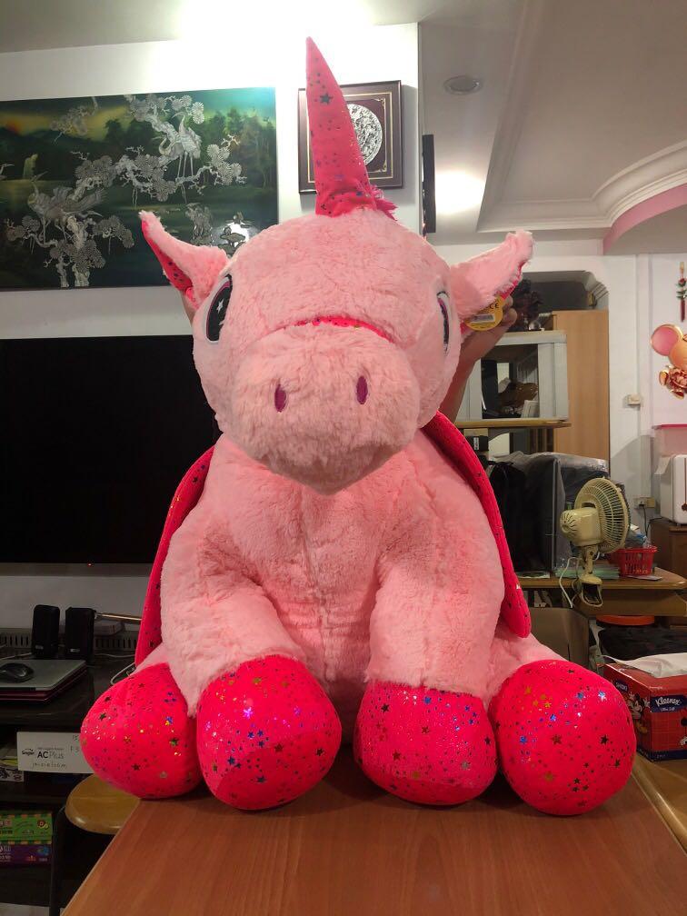 giant pink unicorn plush