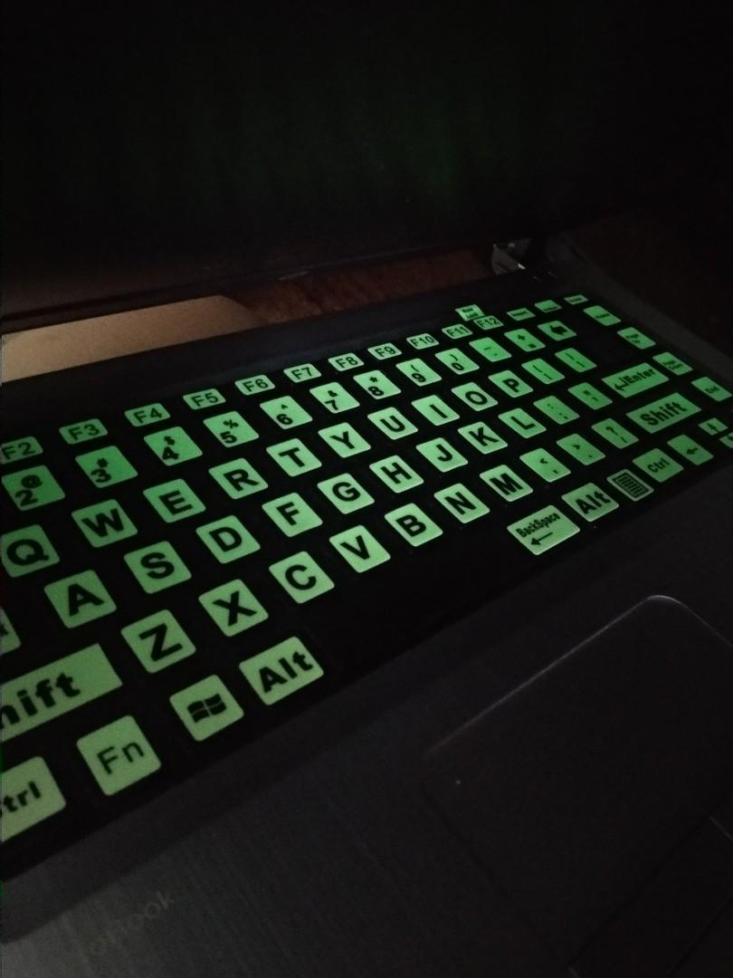 Glow in the Dark Keyboard Stickers, Computers & Tech, Parts & Accessories, Computer Keyboard on
