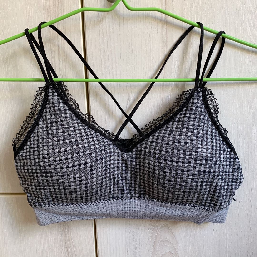 checkered bralette