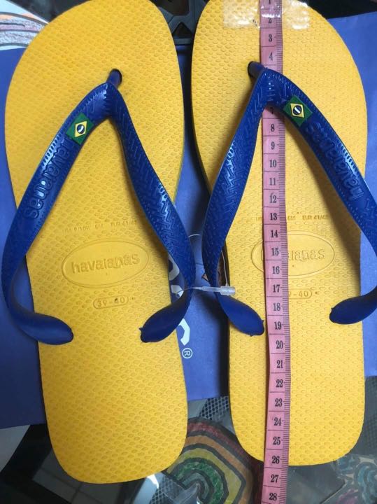 havaianas yellow blue