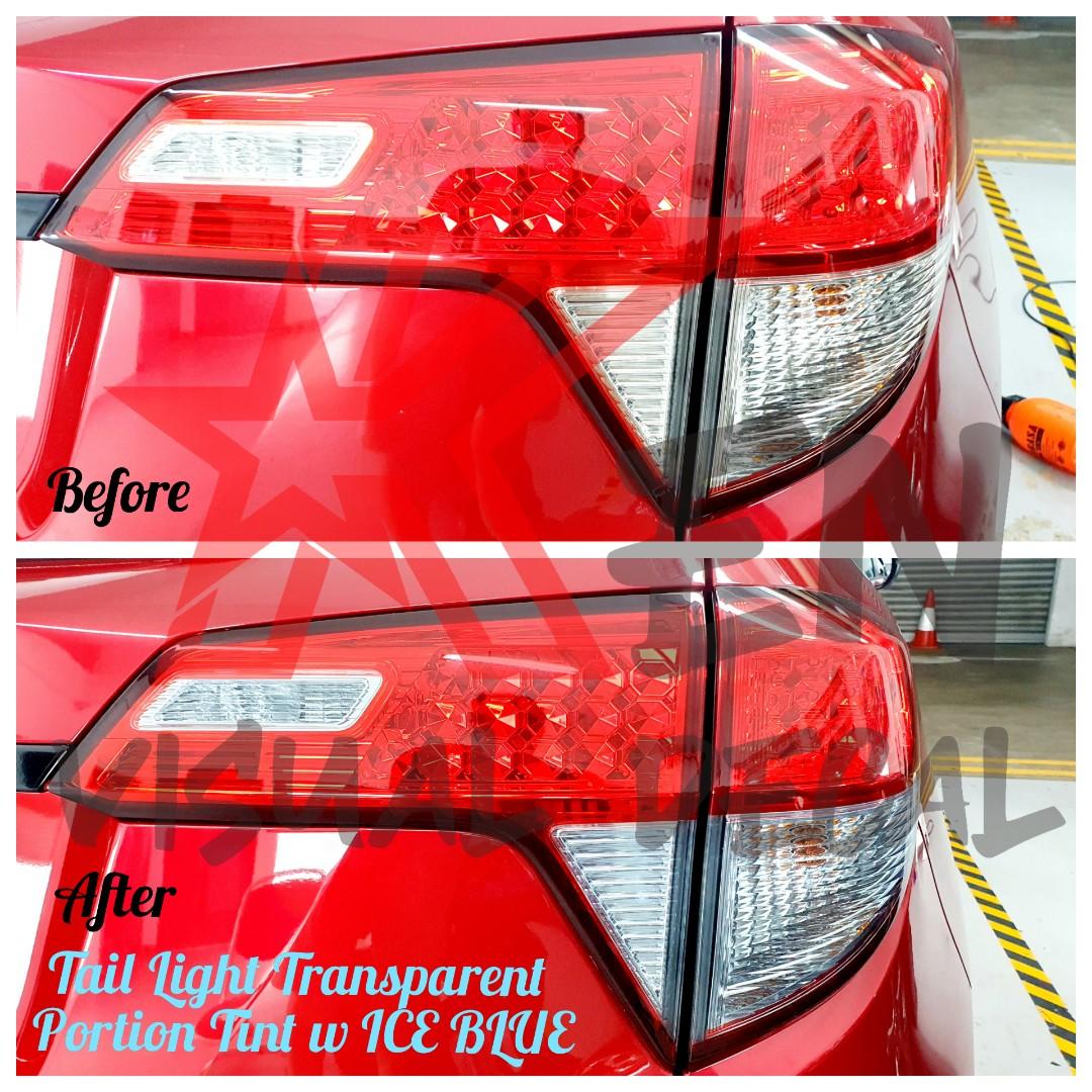 Honda Vezel Tail Light Tint On Transparent Portion W Ice Blue