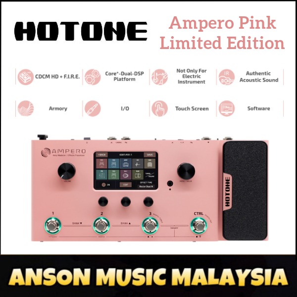 Hotone Ampero Pink Limited Edition Multi-Effects Pedal (MP100 / MP 