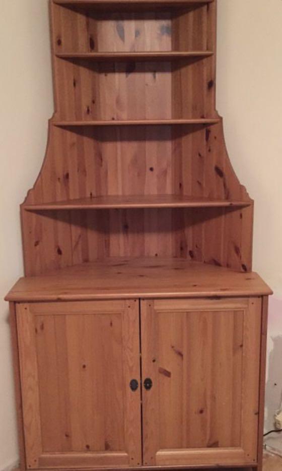 Corner hutch store cabinet ikea