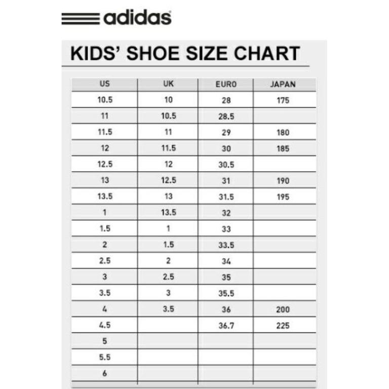 Yeezy boost 35 hotsell v2 kids size chart