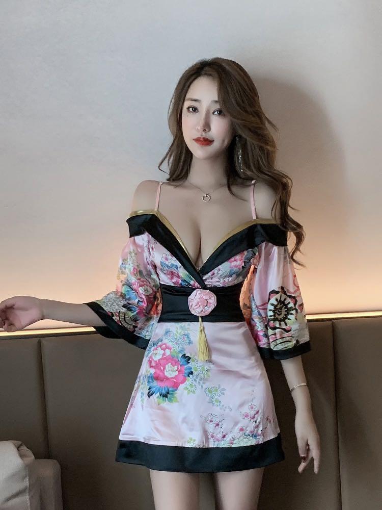 Japanese Clothes Nightclub Women S Sexy Dress Suspenders Kimono