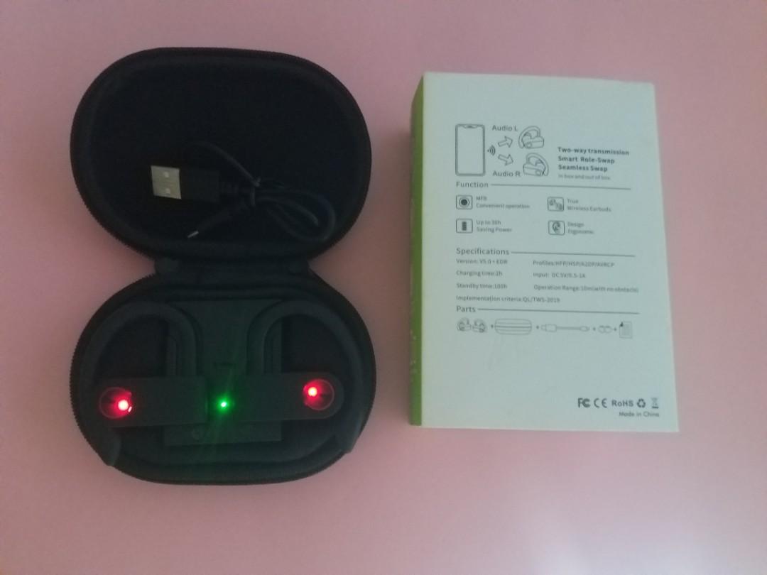 JHO A9 TWS Wireless Hanging Ear Type Bluetooth Earphone with