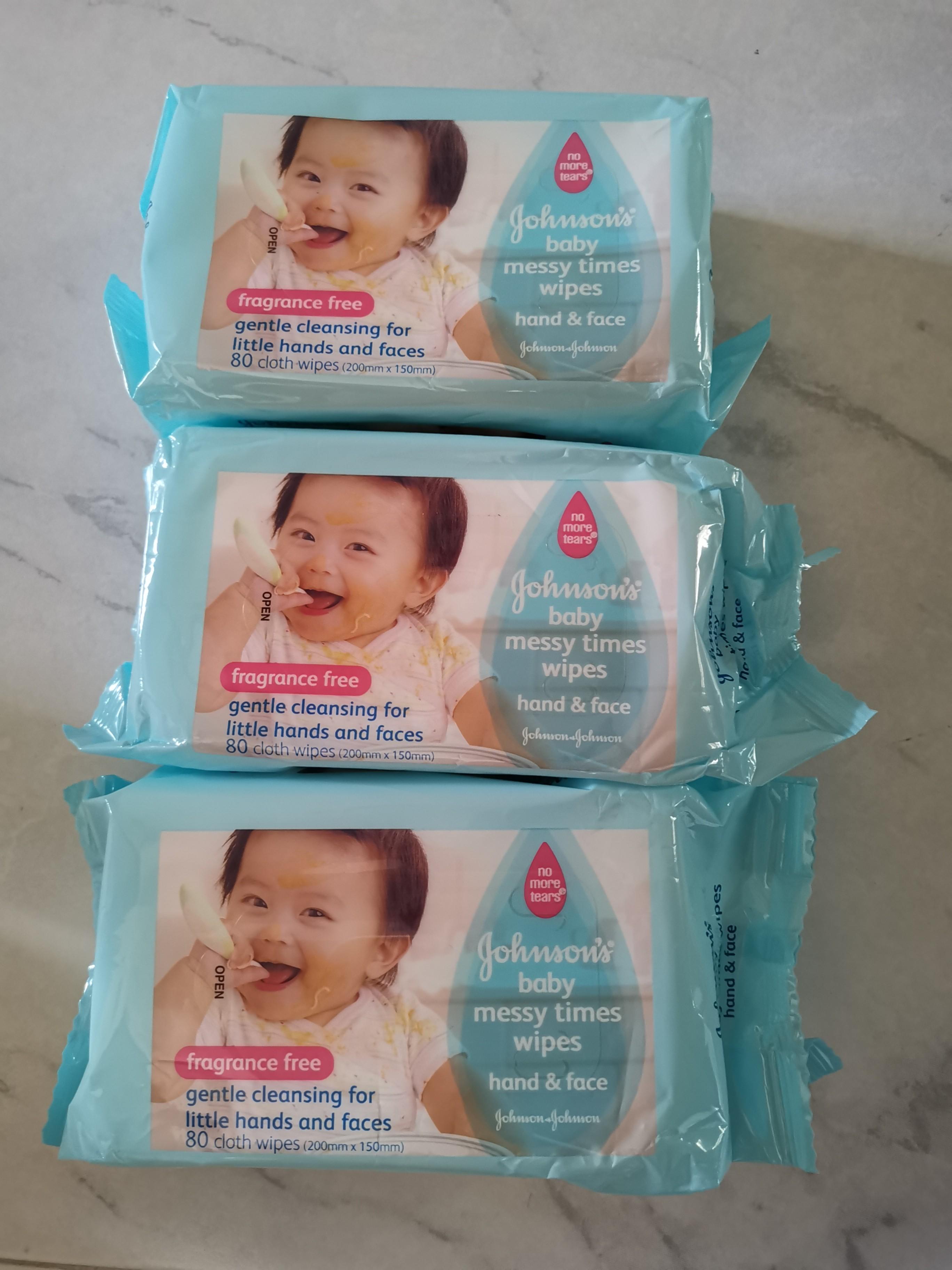 Johnson s baby messy times wipes hands face