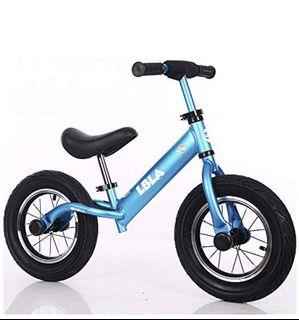 Kids Balance Bike, No Pedal Toddler Bike with Carbon Steel Frame Adjustable Handlebar and Seat 12inch Toddler Walking Bicycle for Kids 2 to 6 Years Old