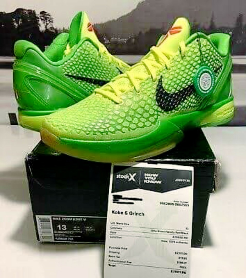 Kobe 6 grinch stockx discount