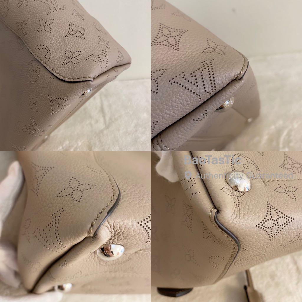 M54351 Louis Vuitton Mahina Leather Hina PM-Galet Gray