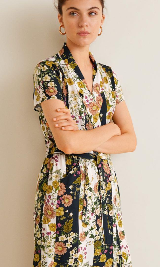 Mango floral vintage dress new arrivals
