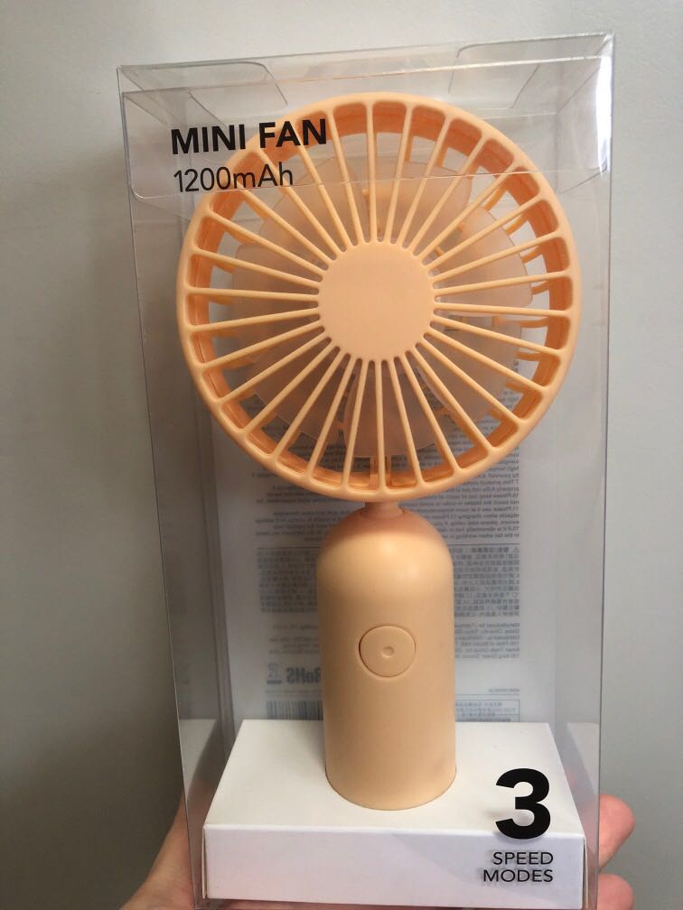 Miniso Mini USB Portable Fan (Apricot), Audio, Portable Music Players