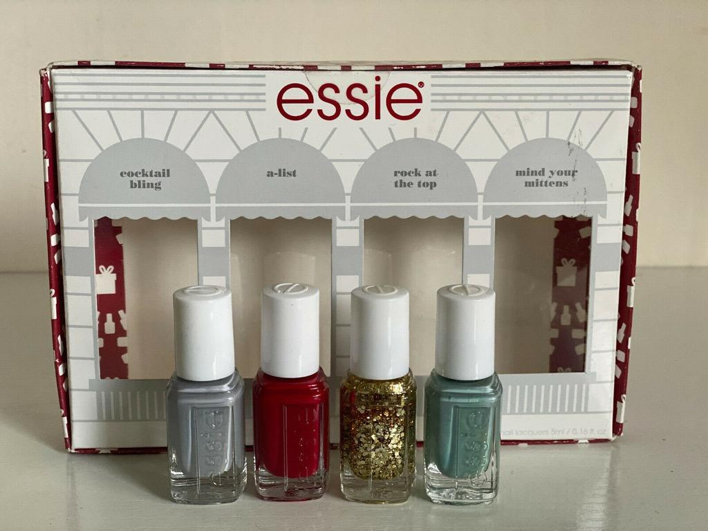 New Essie 4 Pcs Mini Nail Polish Lacquer Manicure Set To Go Sale