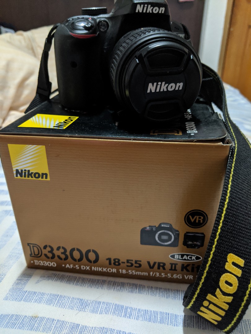 Nikon D3300 + 18-55 VR II Kit Lens, Photography, Cameras on Carousell