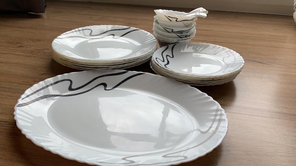 Nolta Opal Ware plate set Furniture Home Living Kitchenware