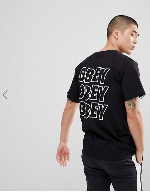 OBEY Black T/Shirt (Plus Size