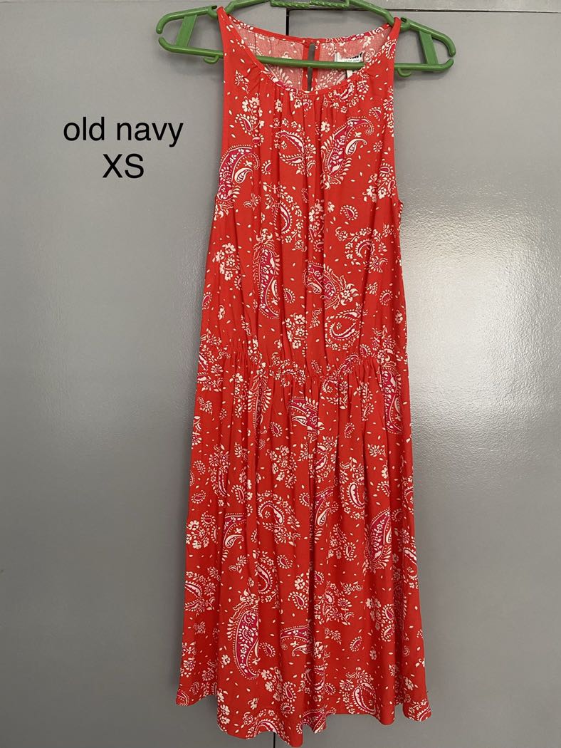 navy red dress