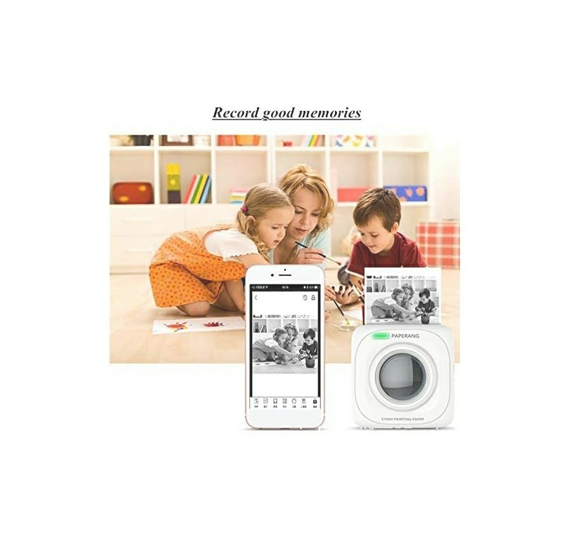 PAPERANG P1 Mini Portable Printer Paper Pocket Printer Edit Note/Photo Print/Learn Foreign Language/Scan Print/Wireless Bluetooth Printer for iOS/Android Mobile Birthday Gift