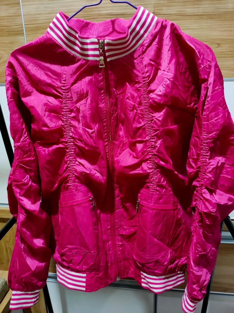 Pink Jacket Fesyen Wanita Pakaian Wanita Baju Luaran Di Carousell