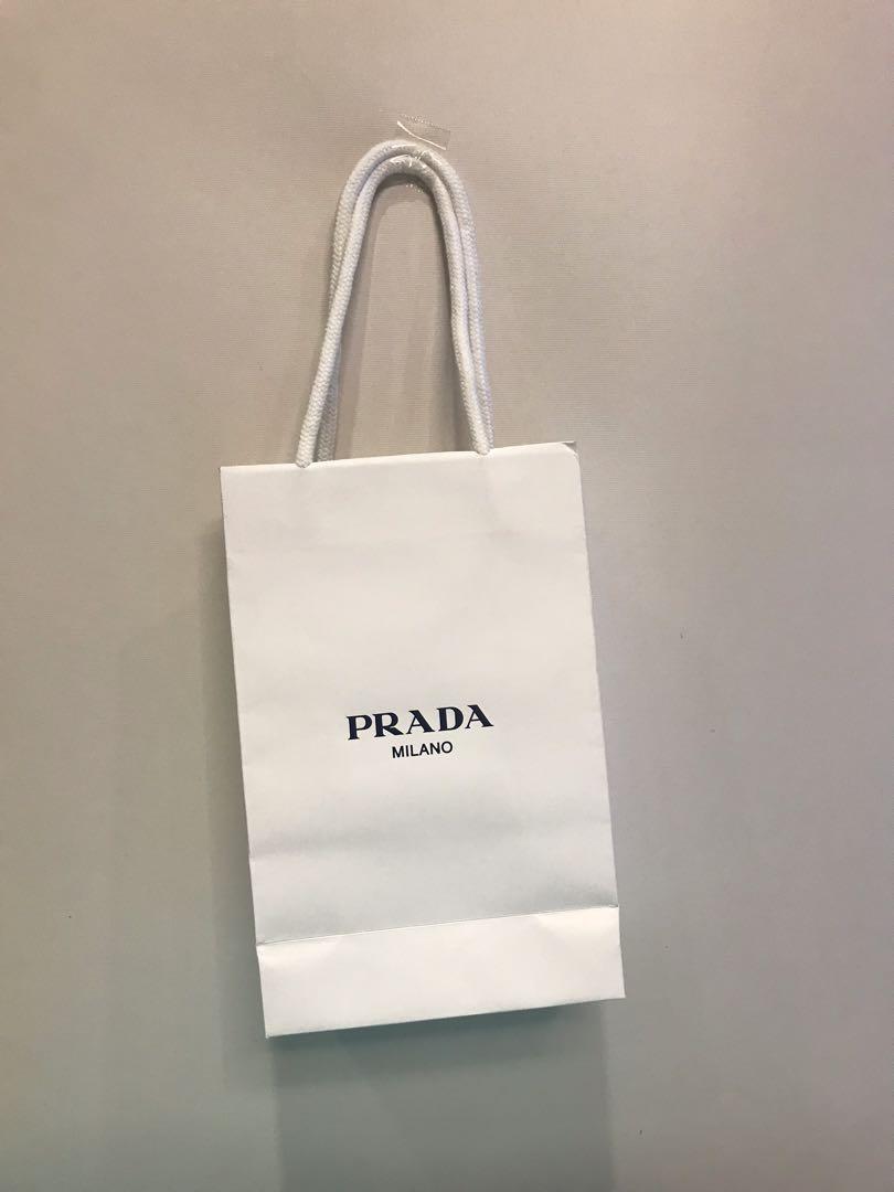 Prada paper bag (Category: Luxury Bags & Wallets) located in San Juan City. Submitted by outlet18 (Listing ID 1021152773, Image 1). Description: new authentic.