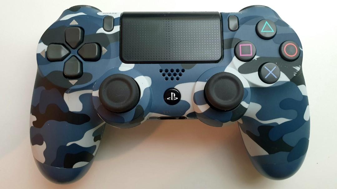 PS4 Blue Camo, Gaming, Gaming Controllers on Carousell