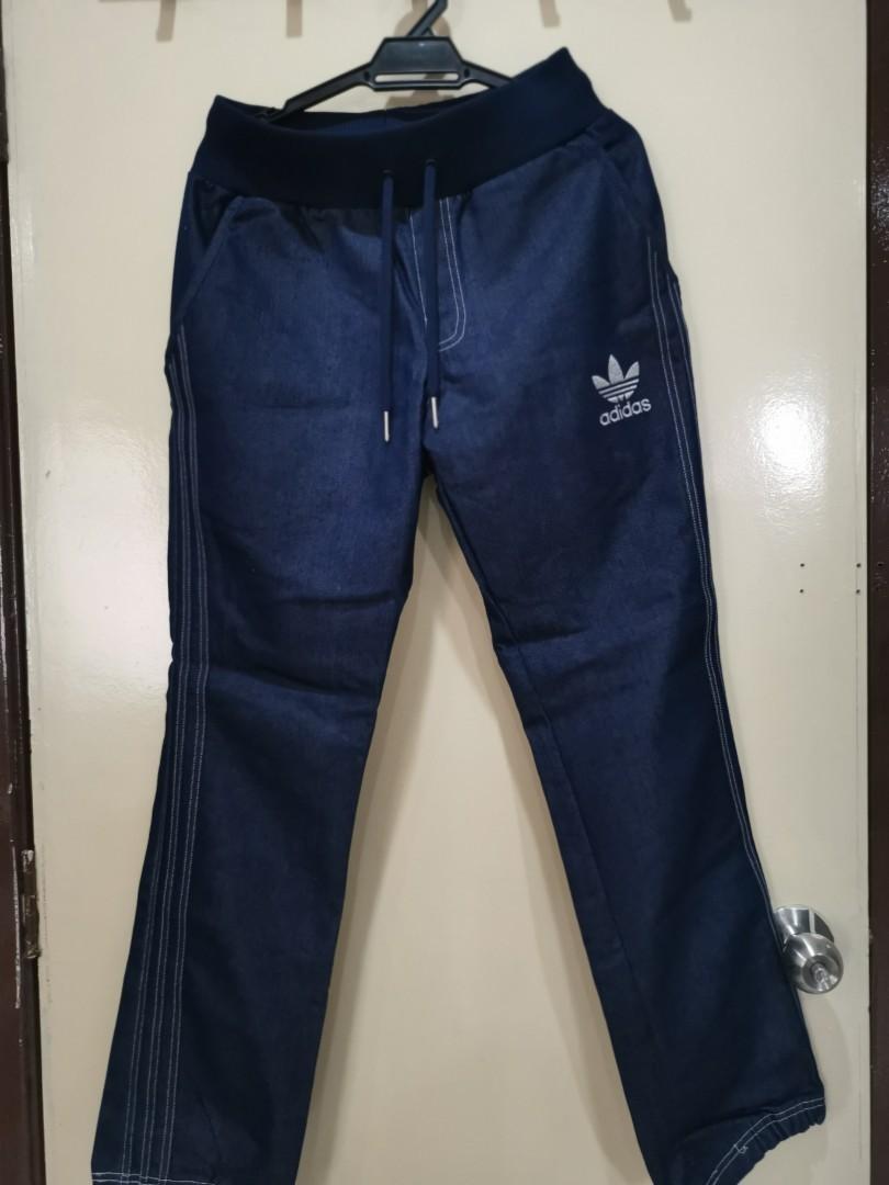 adidas denim joggers