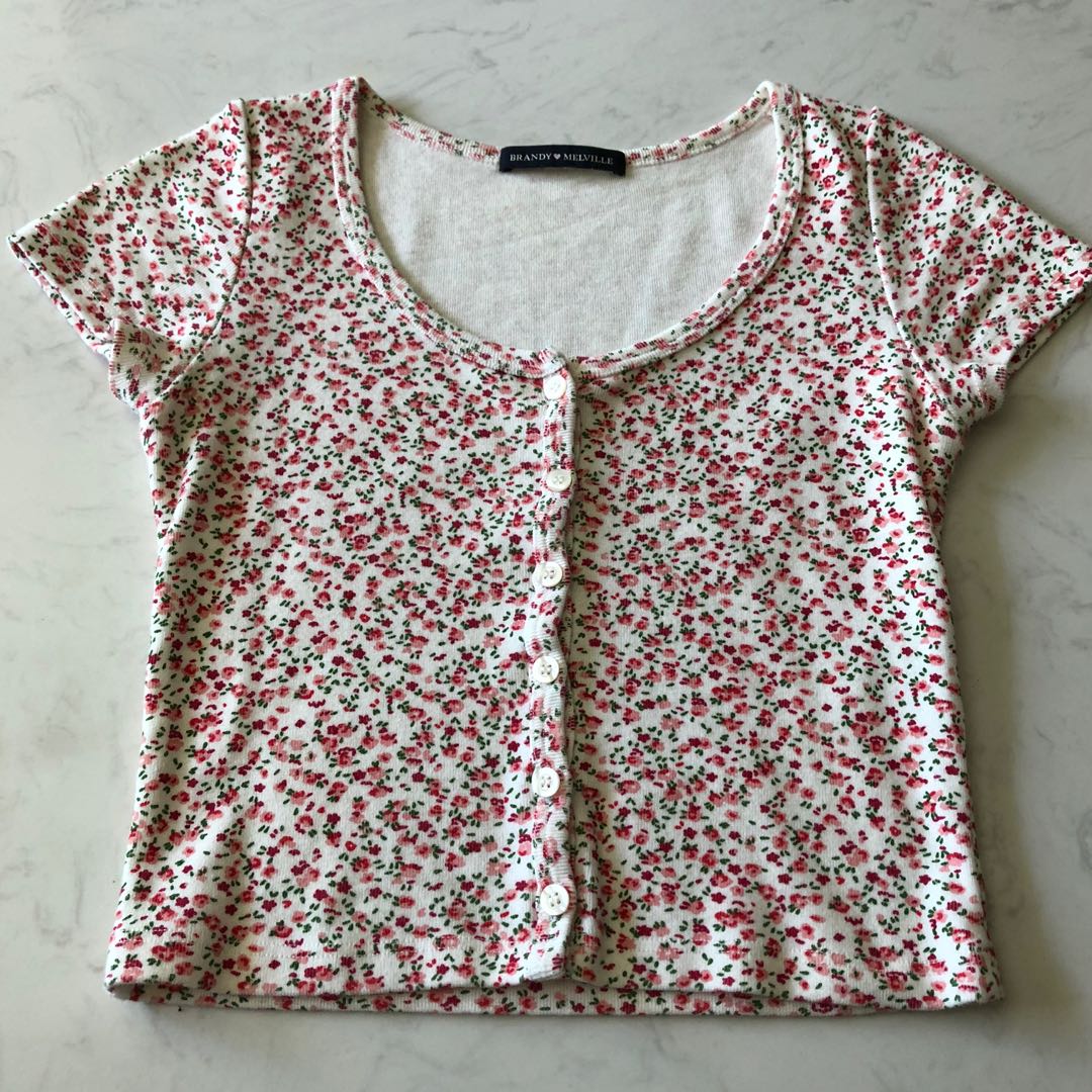 RARE pink floral zelly, Women's Fashion, Tops, Sleeveless on Carousell