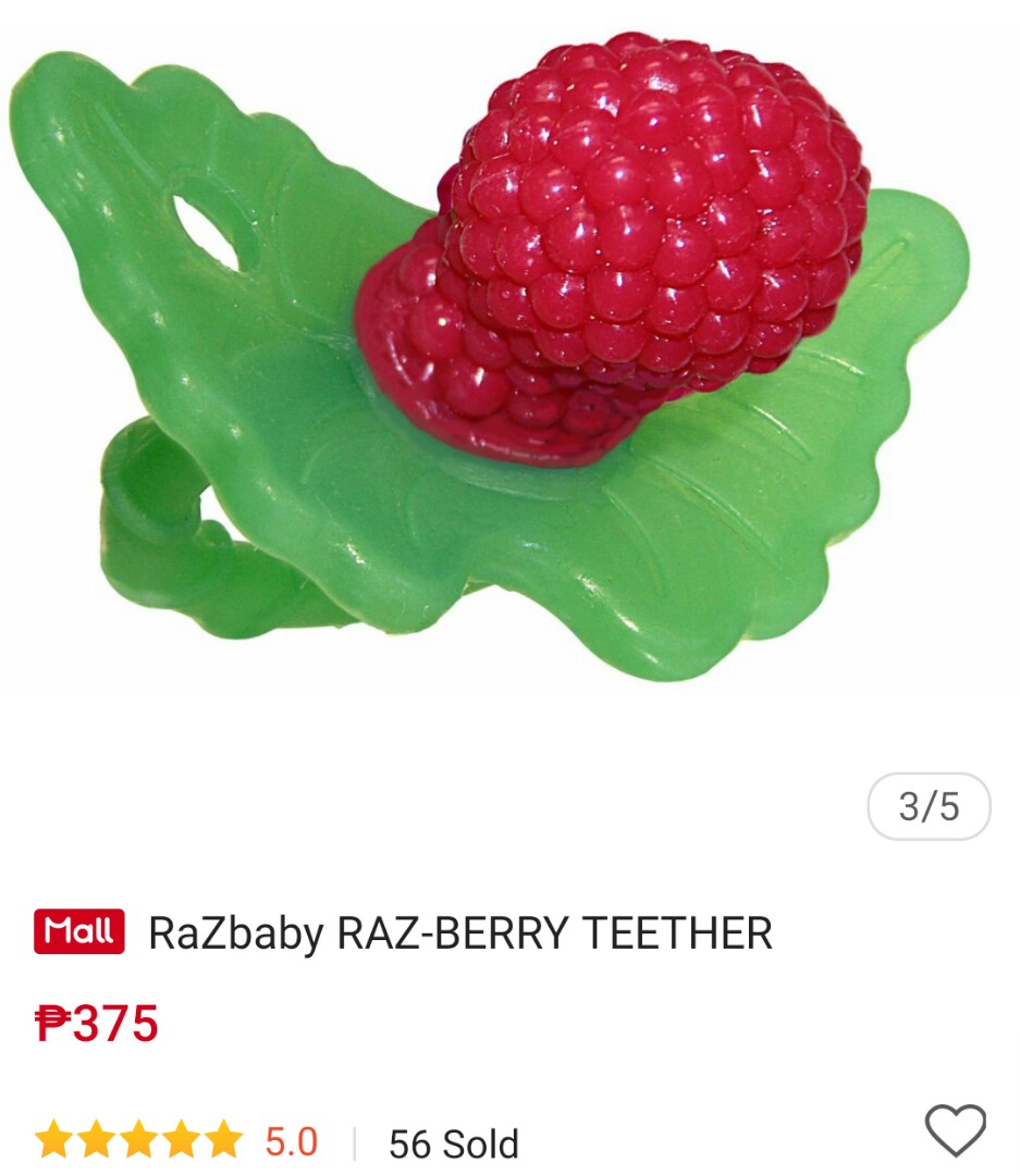 raspberry teether