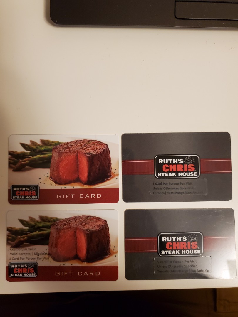 Ruth's Chris Steakhouse (Canadian) Gift Cards For Sale