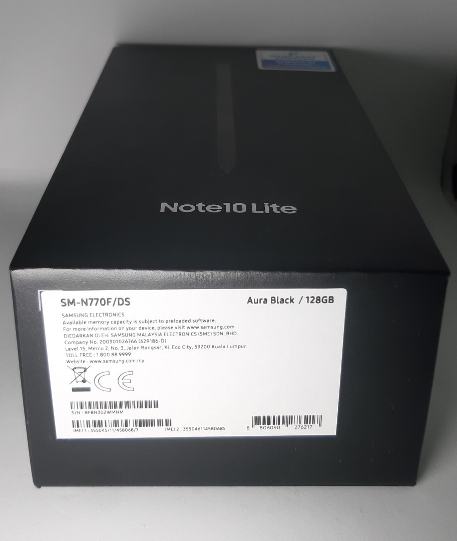 Samsung Galaxy Note 10 Lite Aura Black 128gb Mobile Phones Tablets Android Phones Samsung On Carousell