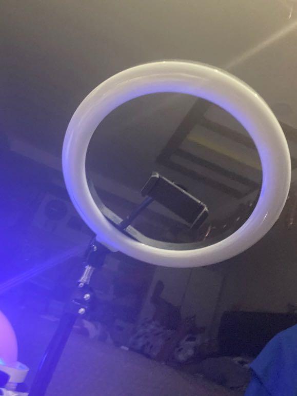 Selfie Ring Light with 6ft Stand and Phone holder (Category: Home Improvement Tools & Accessories) located in Manila. Submitted by thullah (Listing ID 1021040430, Image 3). Description: Brand new sealed! On hand Last 2 stocks 26cm/10” ring light Phone holder 6ft stand Comes with a box #sweldo7.