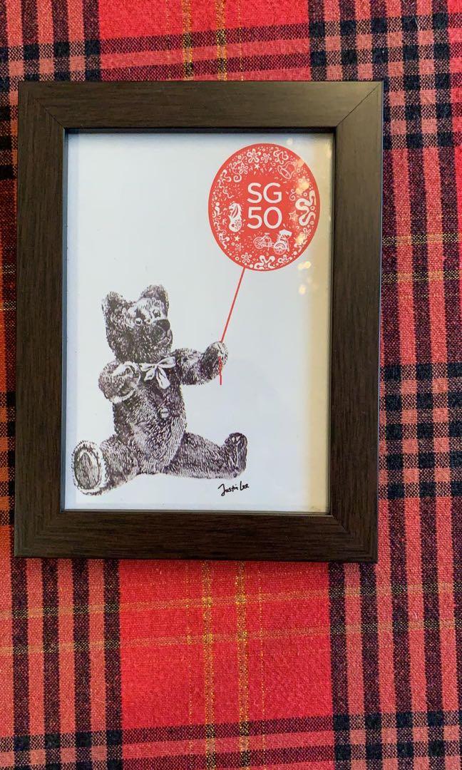 Sg50 Print By Justin Lee With Frame Design Craft Art Prints On Carousell