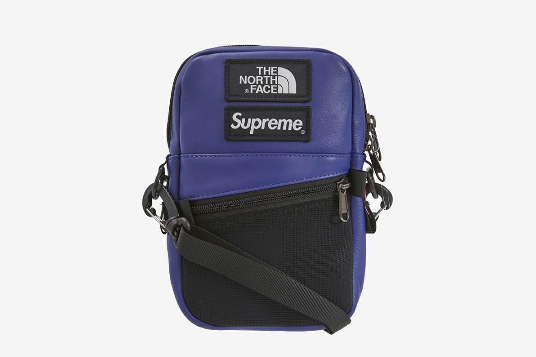 Supreme North Face Leather Sling Bag-100% Authentic, Men&#39;s Fashion, Bags & Wallets, Sling Bags ...