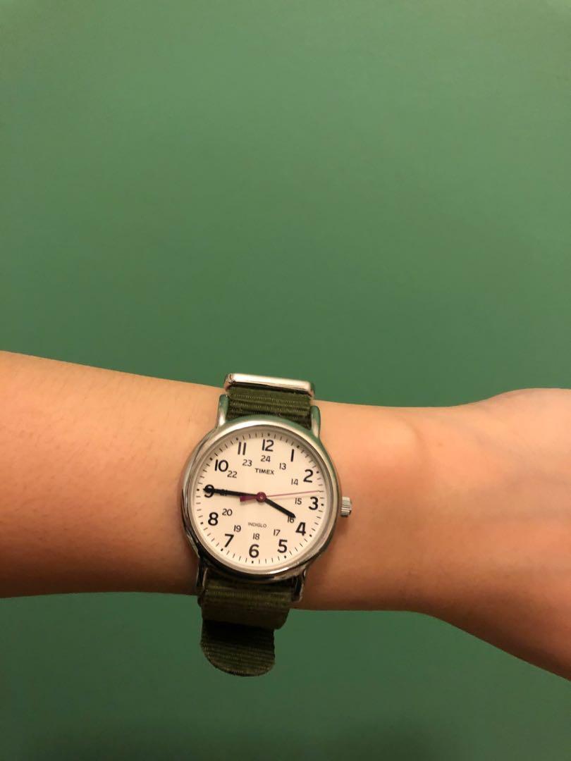 Timex green strap store