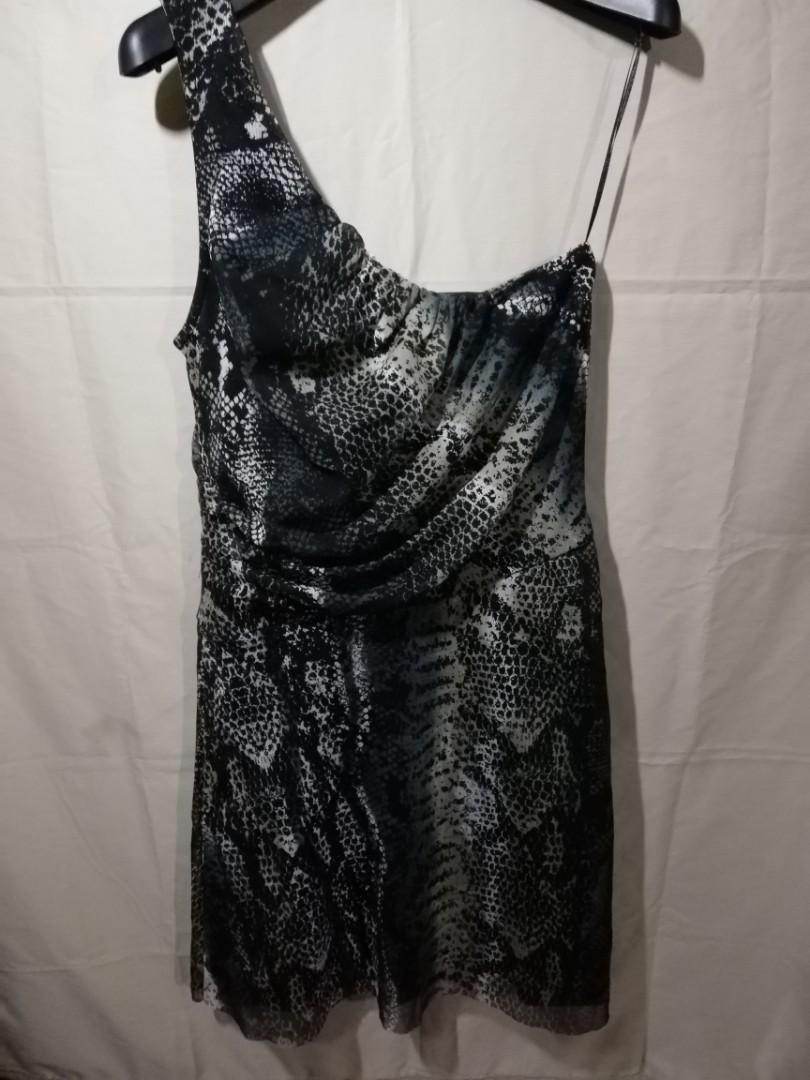 Topshop snake print bandeau dress 2025