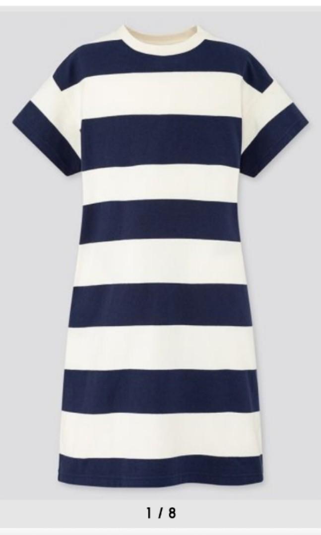 Uniqlo striped t shirt dress size 130 ...