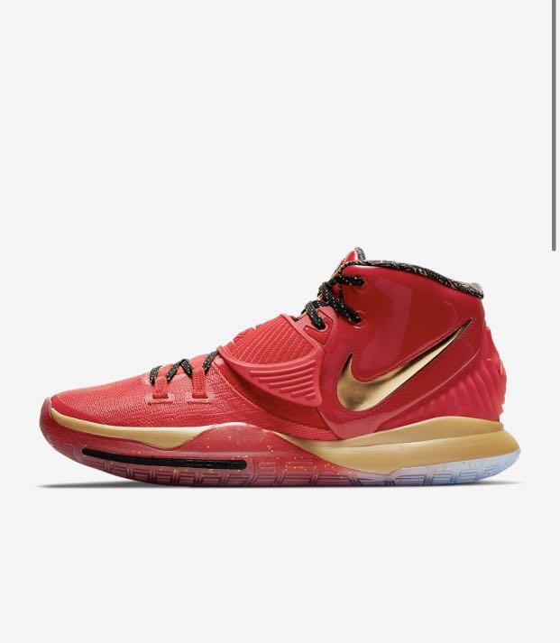 Kyrie 5 hotsell red and gold