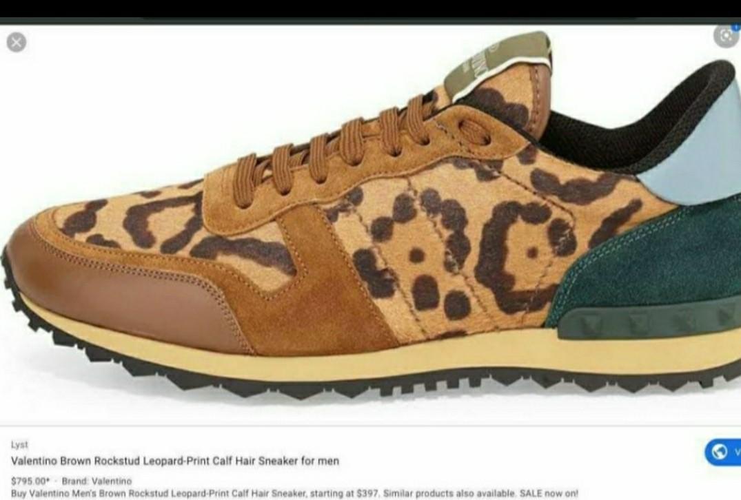 valentino leopard sneakers