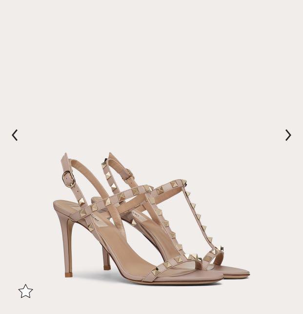 Rockstud calfskin sandal top 85 mm