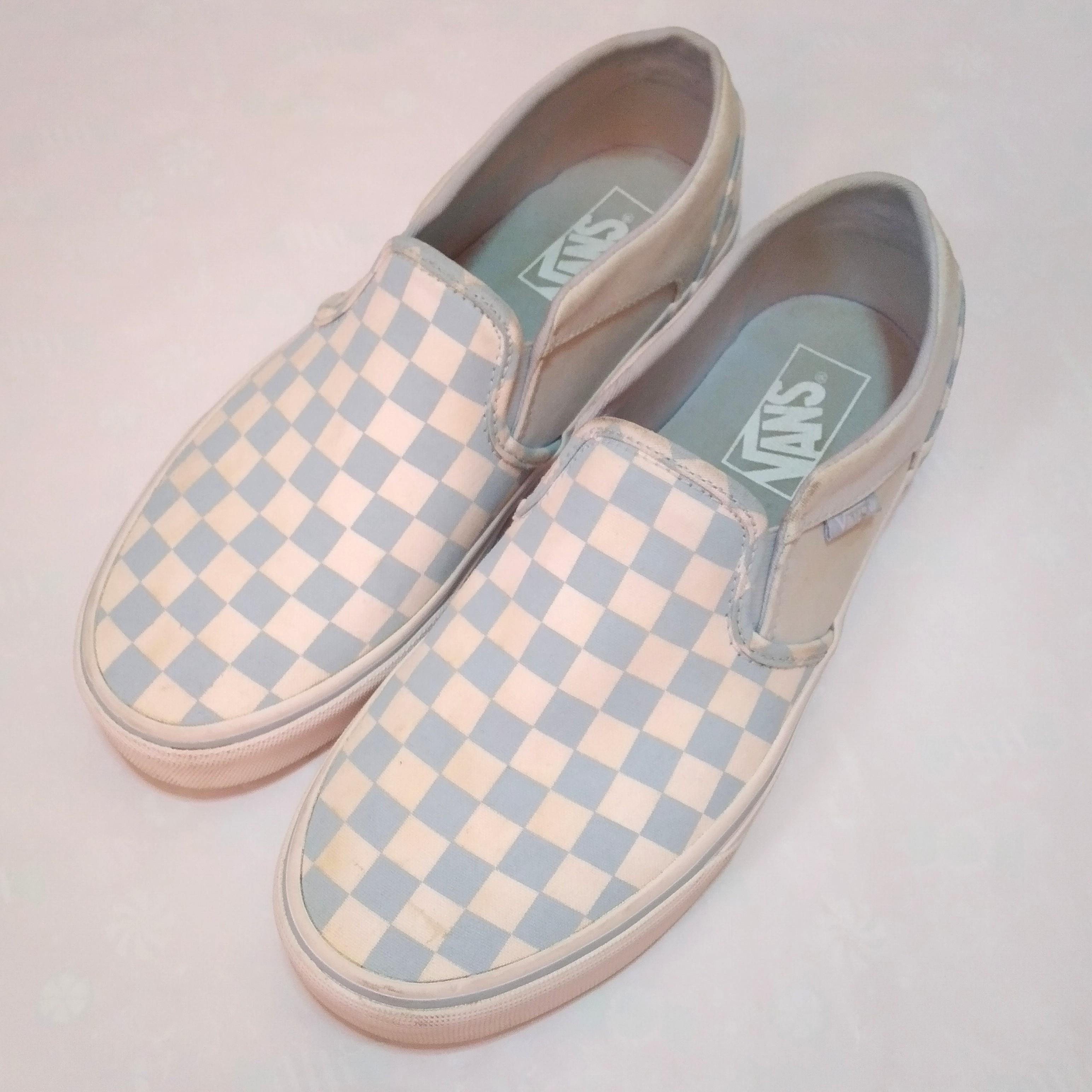 vans shoes checkered slip on