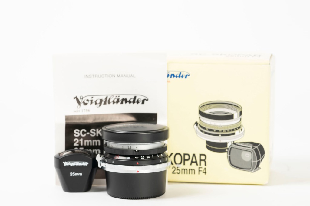 Voigtlander SC-Skopar 25mm F4 - Nikon S / Contax C, full packing