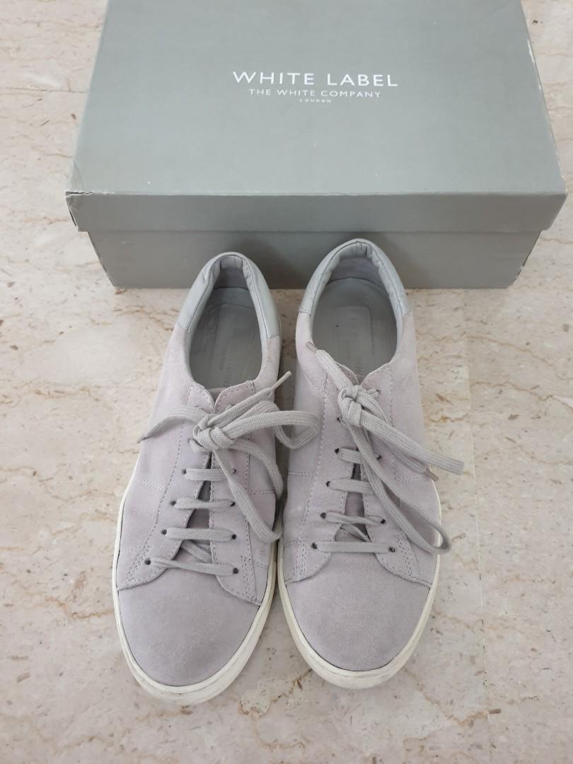 White company light grey trainers 
