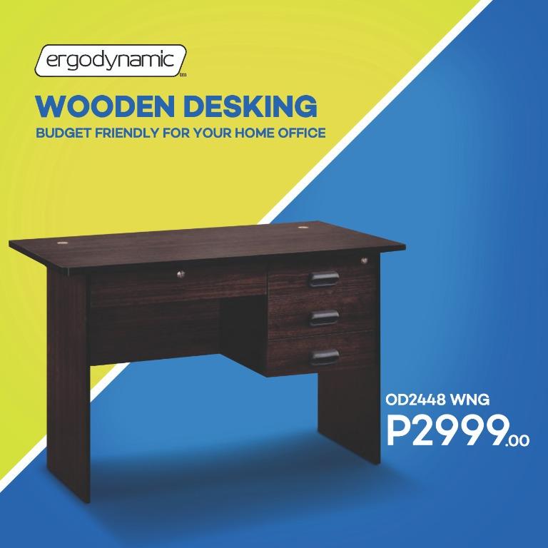 WOODEN DESKING Malaysian Laminated Wooden Office Table with Center
