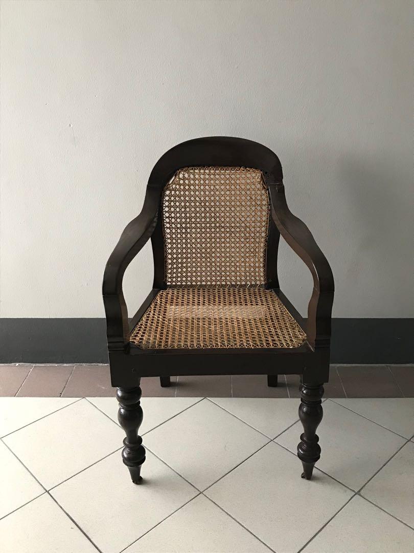 Woven Rattan Wooden Antique Chair Furniture Tables Chairs On Carousell