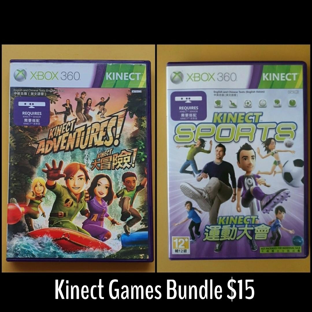 Xbox 360 Bundle Kinect Adventures And Kinect Sports Games Toys Games Video Gaming Video Games On Carousell