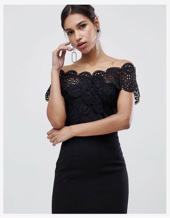 Yennefer / Witcher-style off-shoulder side-slit elegant lace bardot maxi  dress, Women's Fashion, Dresses & Sets, Dresses on Carousell
