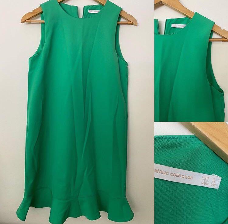 Zara Trafaluc Green Dress, Women's Fashion, Dresses & Sets, Dresses on ...
