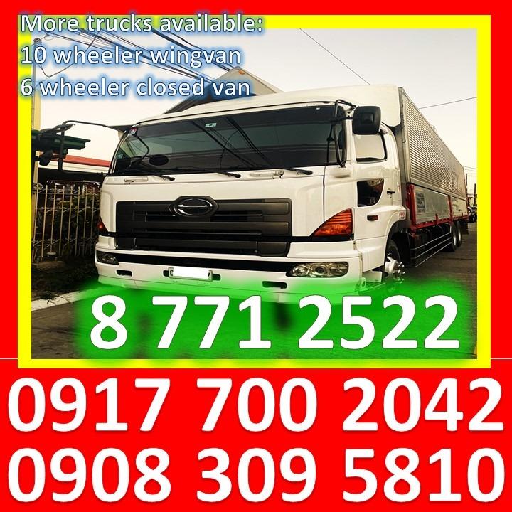 10 wheeler wing van truck for rent hire roro tawid dagat manila to cebu