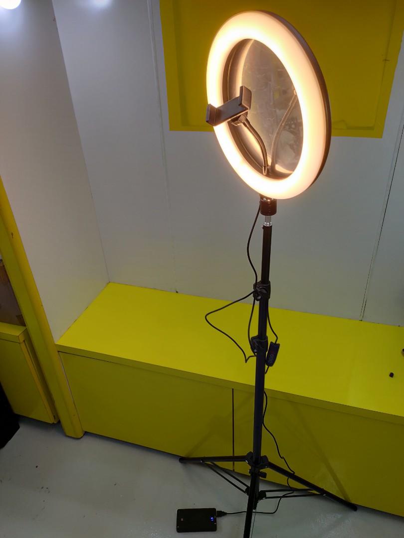 26cm LED Ring Light with 210cm Tripod Stand Dimmable Live Light