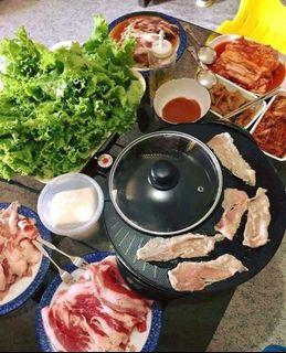 2in1 Electric Hot Pot Grill+Soup Pot